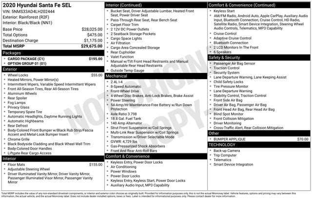 hyundai santa fe 2020 5NMS33AD4LH202444 image hyundai santa fe 2020 5NMS33AD4LH202444 image